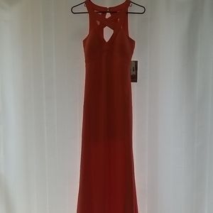 Peach cross bust dress